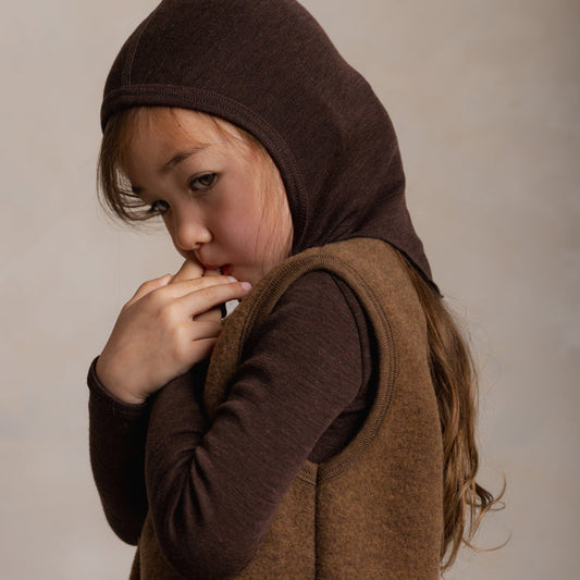 Darter Baby & Kids Balaclava - Merino Wool & Silk - Cacao