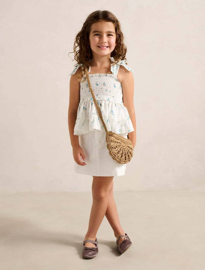 Davina Pleated Girls Denim Skirt Forever New