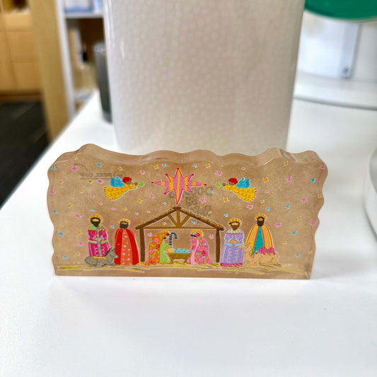 DbR - Acrylic Shelf Sitter - Colorful Nativity