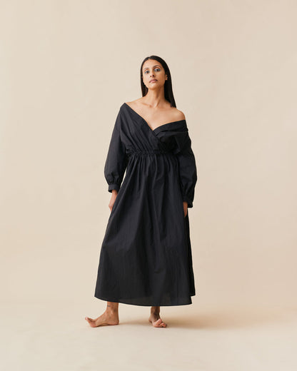 DELILAH WRAP DRESS BLACK