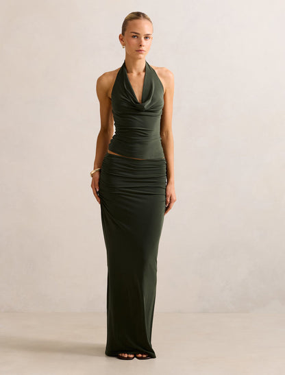 Della Cowl Halter Top Forever New