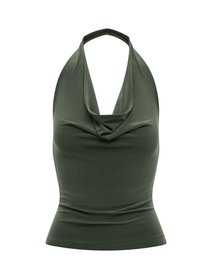 Della Cowl Halter Top Forever New