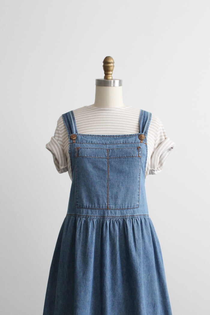 denim market pinafore