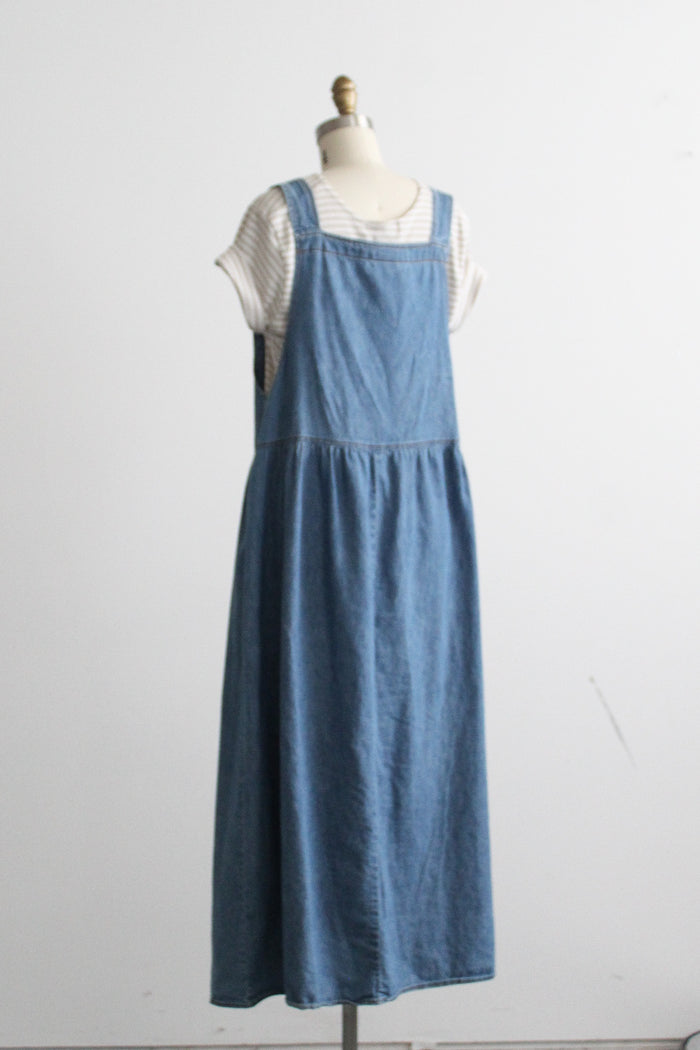 denim market pinafore
