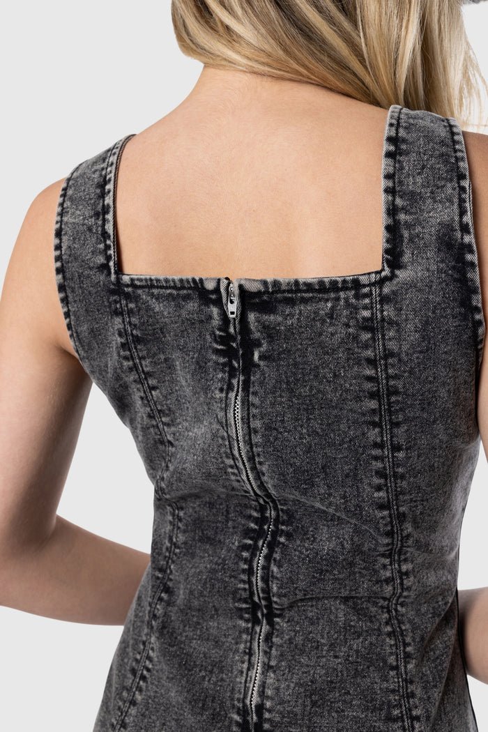 Denim Tank Dress Dresses & Rompers - Side