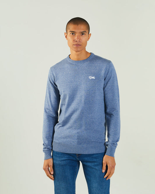 Dylan Round Neck Snorkel Blue Melange