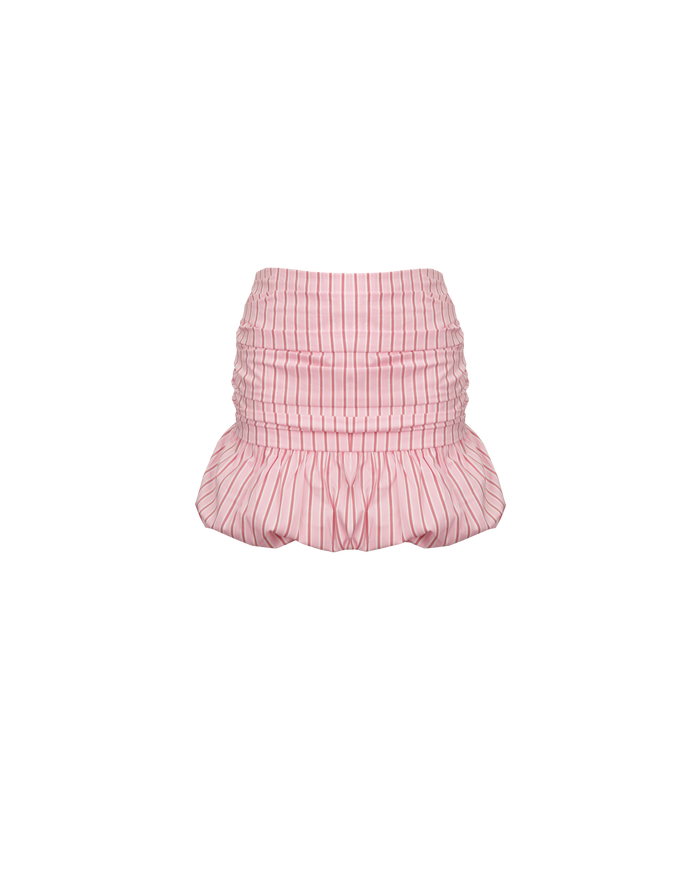 EDDIE MINI SKIRT PINK RED STRIPE