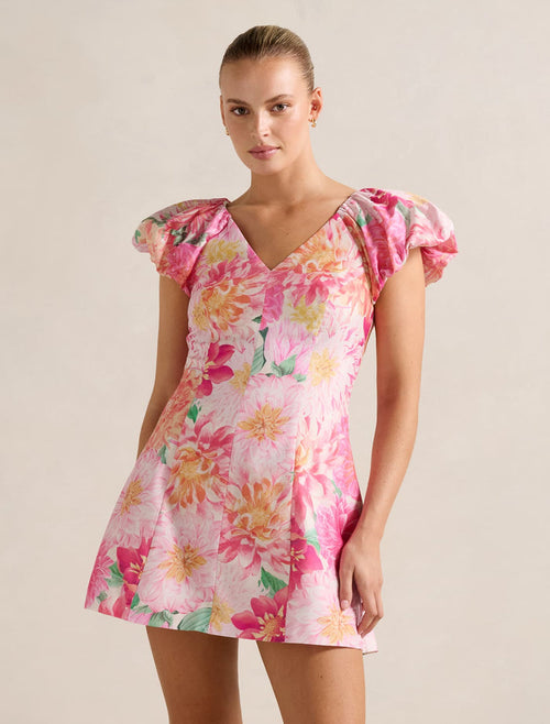 Elyssa Puff Sleeve Mini Dress Carmen Floral Forever New