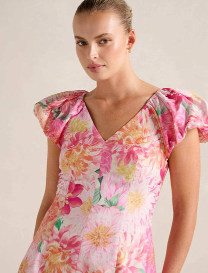 Elyssa Puff Sleeve Mini Dress Forever New