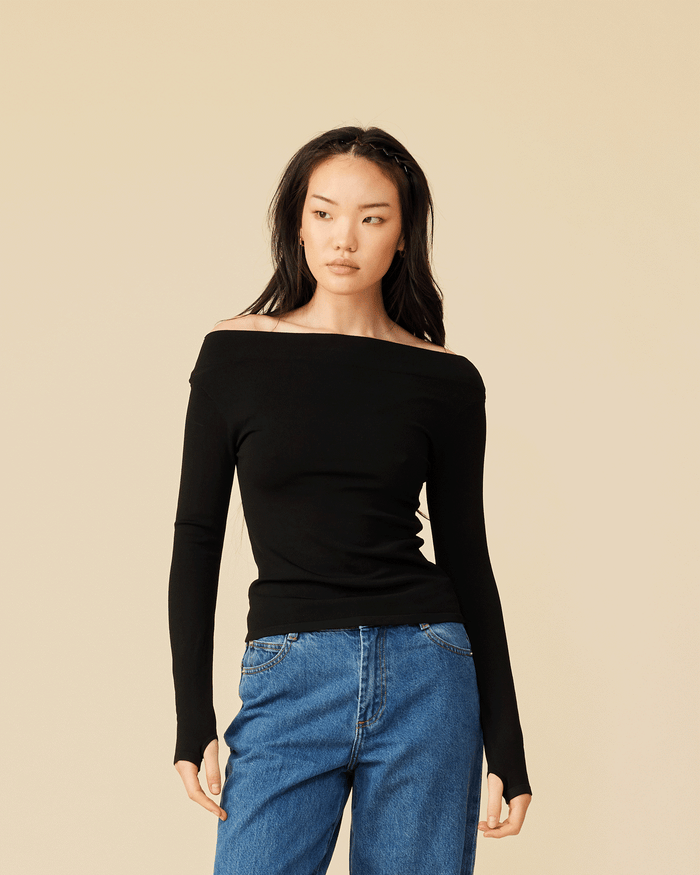 EMMA KNIT LONG SLEEVE BLACK