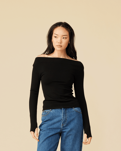 EMMA KNIT LONG SLEEVE BLACK