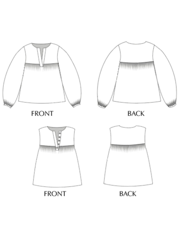 Felis Blouse Paper Sewing Pattern, Sew Different