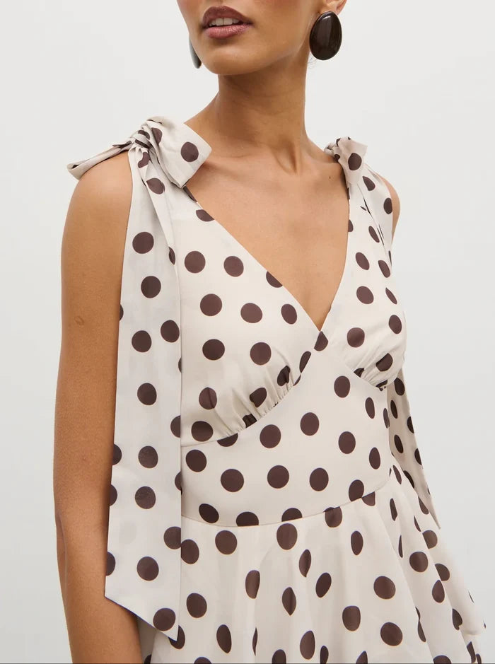 FIORE TIE RUFFLE MAXI DRESS