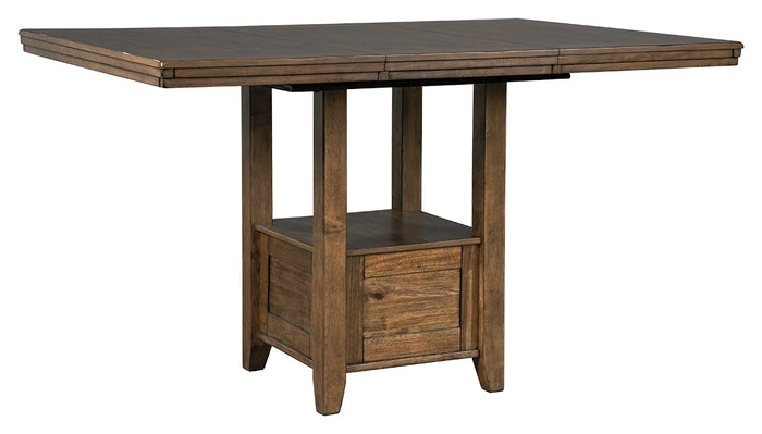 Flaybern D595-42 Brown RECT DRM Counter EXT Table
