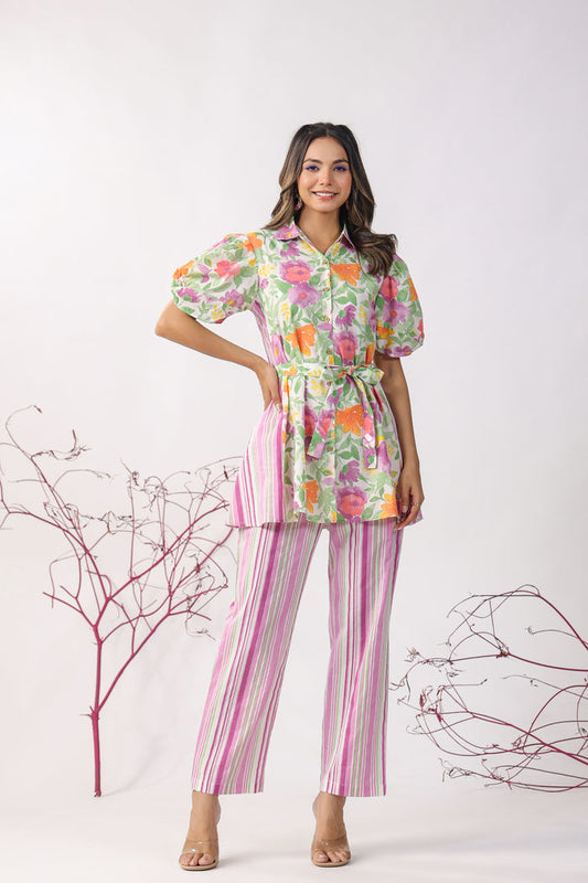 Flower Verse Cotton Co-ord Set