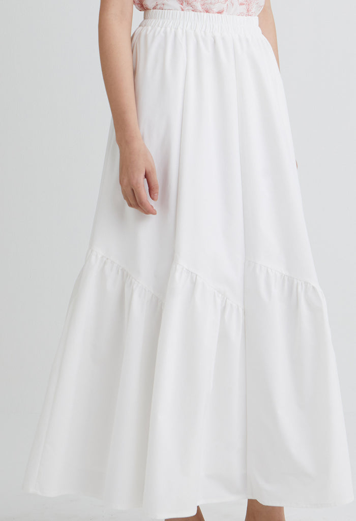 Flowy Ruffle Maxi Skirt