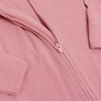 Footie Pajamas, Merino Wool, Blush