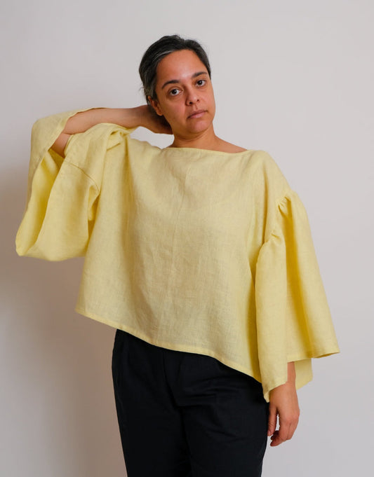 Frill Sleeve Top Zero Waste Sewing Pattern PDF Immediate Download, Birgitta Helmersson