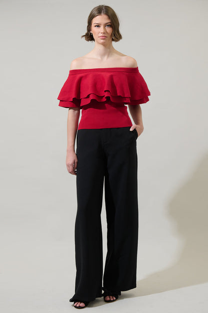 Genoa Kaila Off the Shoulder Sweater Top