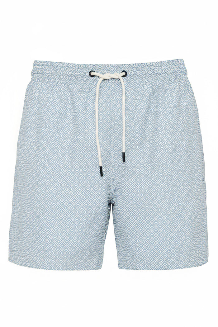 Geometric Pattern Swim Shorts