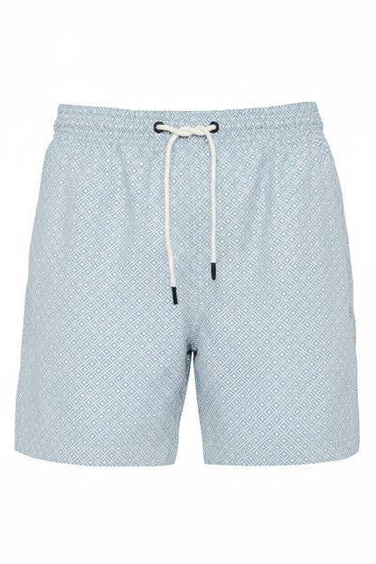 Geometric Pattern Swim Shorts