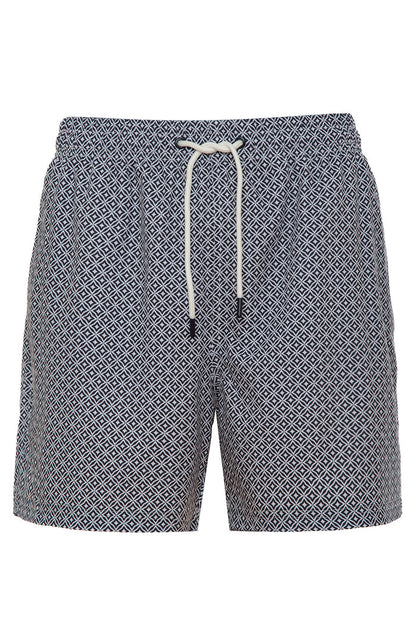 Geometric Pattern Swim Shorts