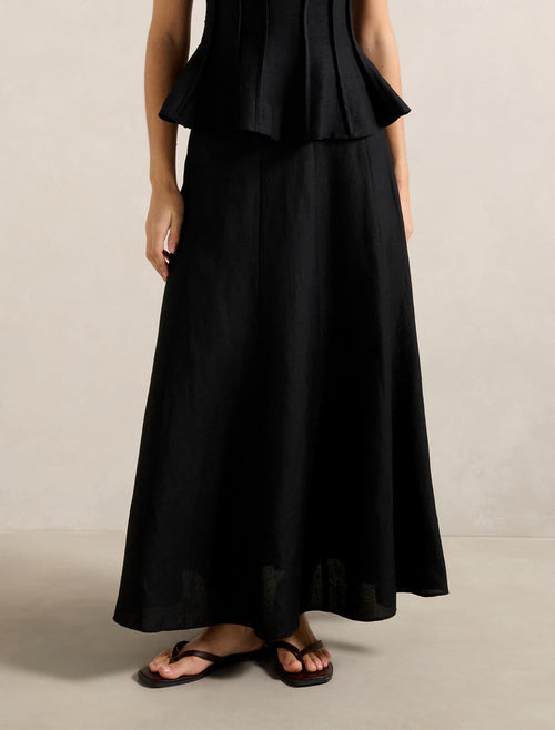 Georgina Godet Skirt Black Forever New