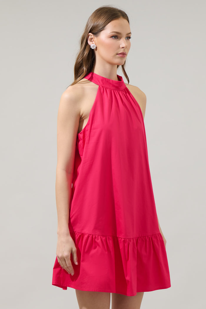 Gilvana Poplin Laly Mini Ruffle Dress