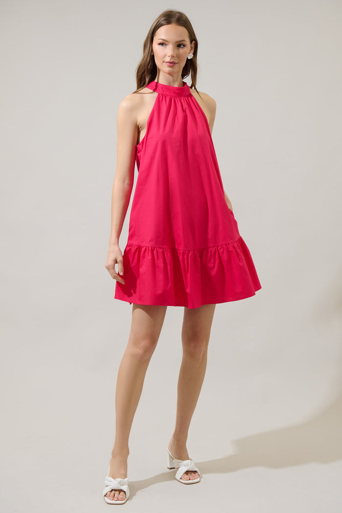 Gilvana Poplin Laly Mini Ruffle Dress