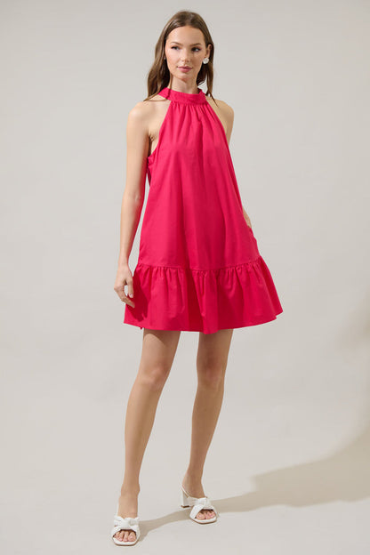 Gilvana Poplin Laly Mini Ruffle Dress