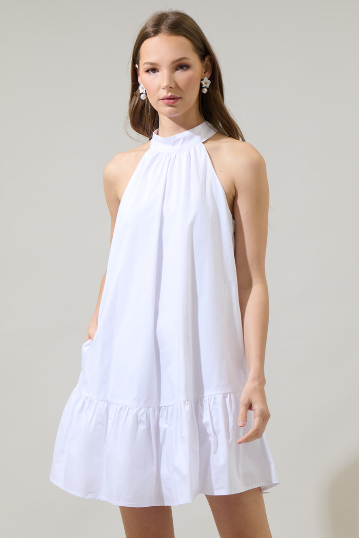 Gilvana Poplin Laly Mini Ruffle Dress