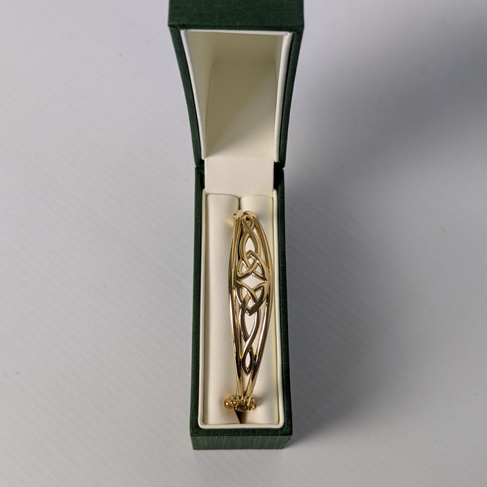 Gold Plated Trinity Knot Bangle