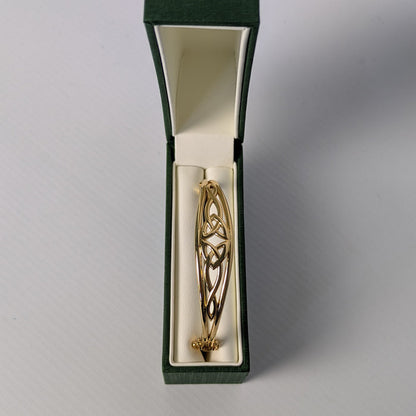 Gold Plated Trinity Knot Bangle