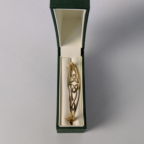 Gold Plated Trinity Knot Bangle