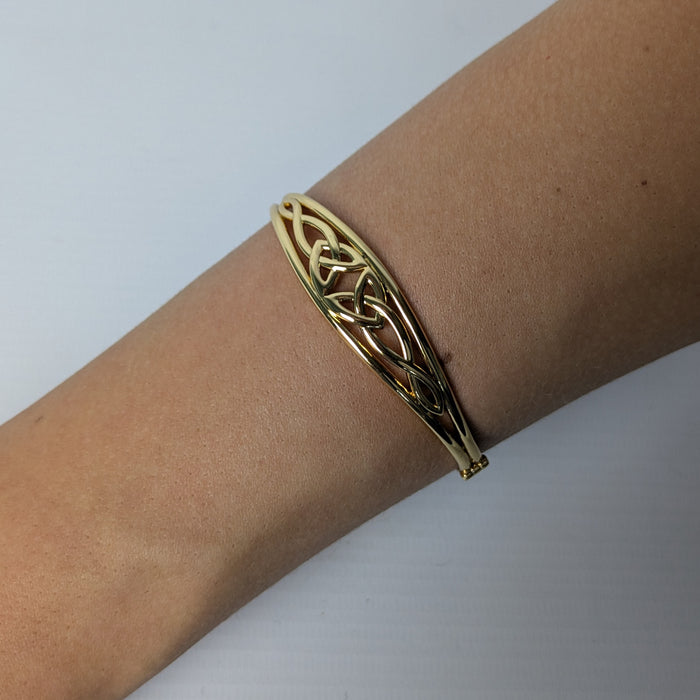 Gold Plated Trinity Knot Bangle