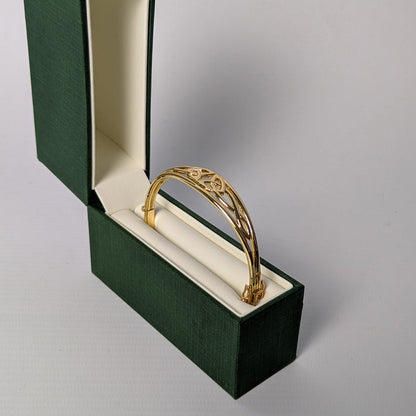Gold Plated Trinity Knot Bangle