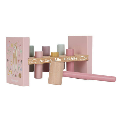 Hammerbank Fairy Garden aus Holz – Geschenk zur Taufe | Schmatzepuffer