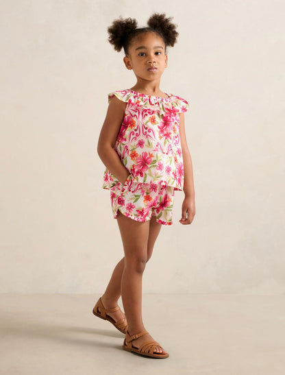 Hazel Girls Ruffle Paperbag Short Forever New