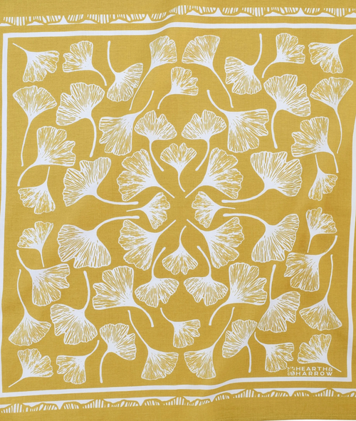 Hearth & Harrow Ginkgo Leaf Bandana - Yellow