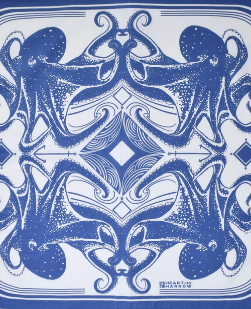 Hearth & Harrow Octopus Bandana - Blue