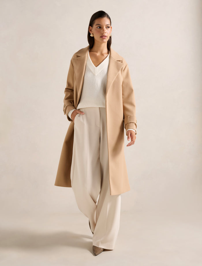 Heidi Double Breasted Wrap Coat Forever New