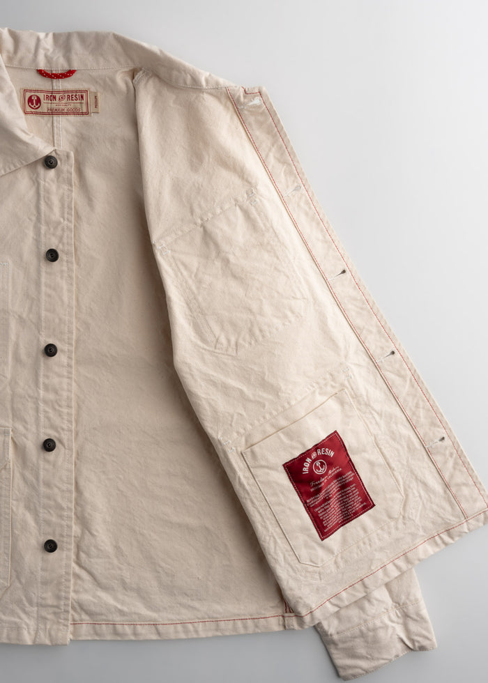 Close up of mechanic style interior pockets, highlighting functional storage and construction