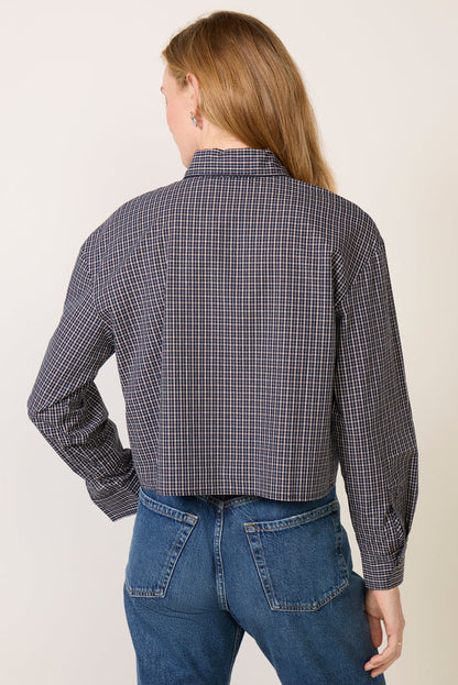 Honey Boxy Tie Neck Button Down