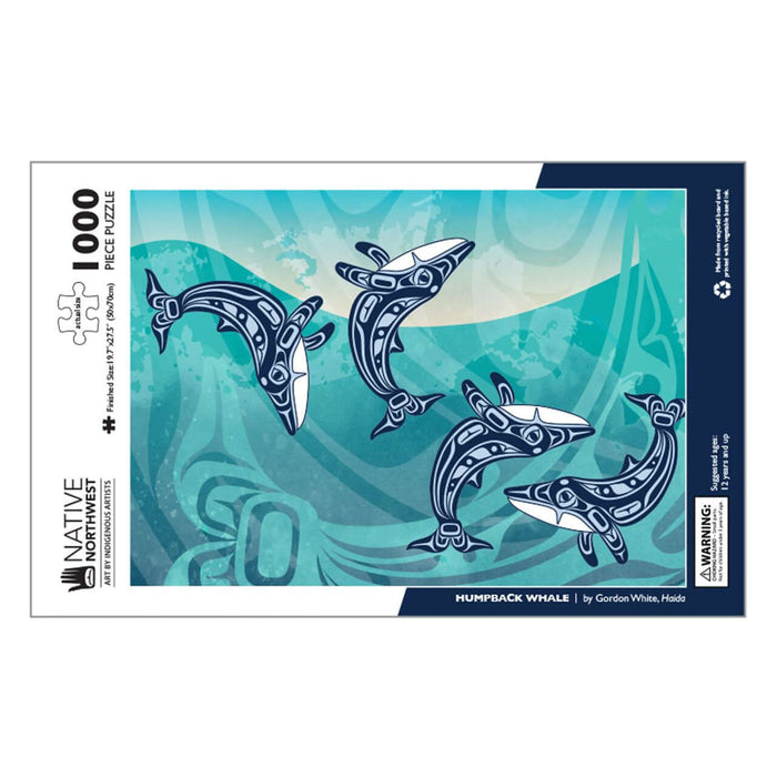 Humpback Whale - 1000 Piece Jigsaw Puzzle featuring indigenous artwork and stunning design.