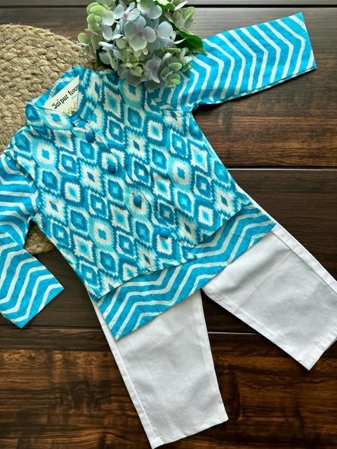 Ikkat Jacket Set
