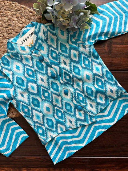 Ikkat Jacket Set