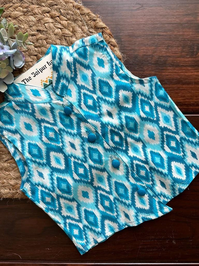 Ikkat Jacket Set