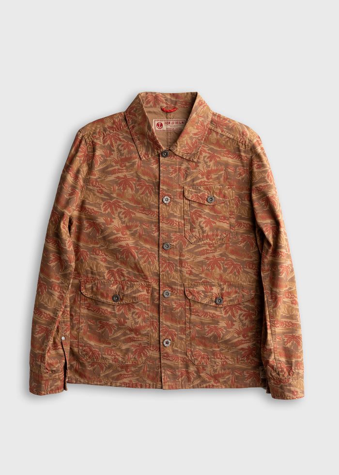 Men’s Prescott twill jacket in California Camo with button front, bellowed chest pockets and oversized flap waist pockets, durable cotton workwear outerwear with classic utility design