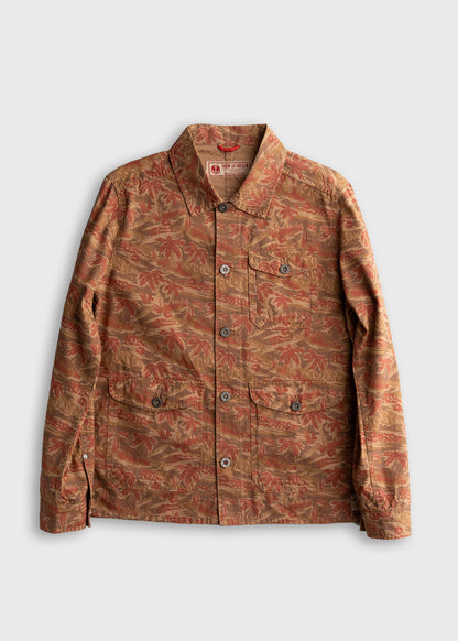 Men’s Prescott twill jacket in California Camo with button front, bellowed chest pockets and oversized flap waist pockets, durable cotton workwear outerwear with classic utility design