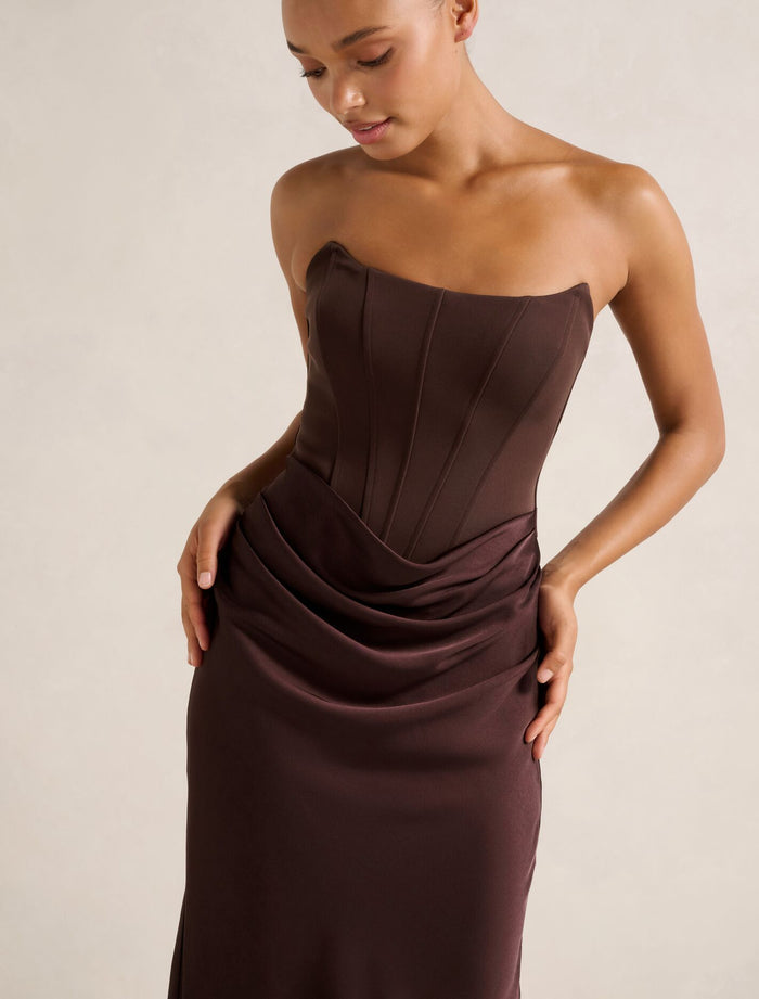 Isra Drape Strapless Maxi Dress Forever New